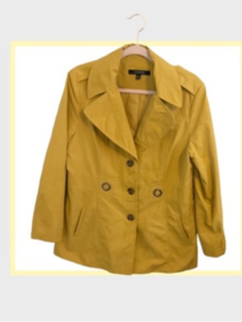 Sandro M Women’s Mustard Yellow Single-Breasted Trench Jacket